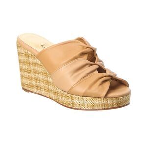 Sarah Flint Leather Wedge Sandal, Brown